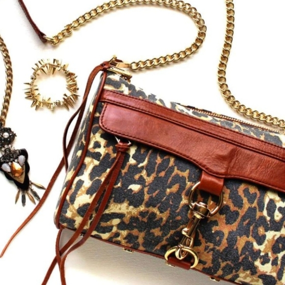 Rebecca Minkoff Leopard Mac Daddy Chain Crossbody Bag. - Picture 1 of 15